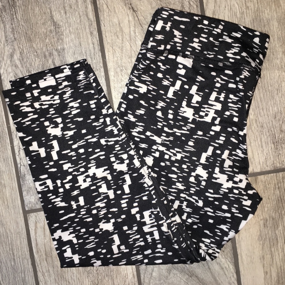Adidas Climalite Yoga Pants Sz. M Black White